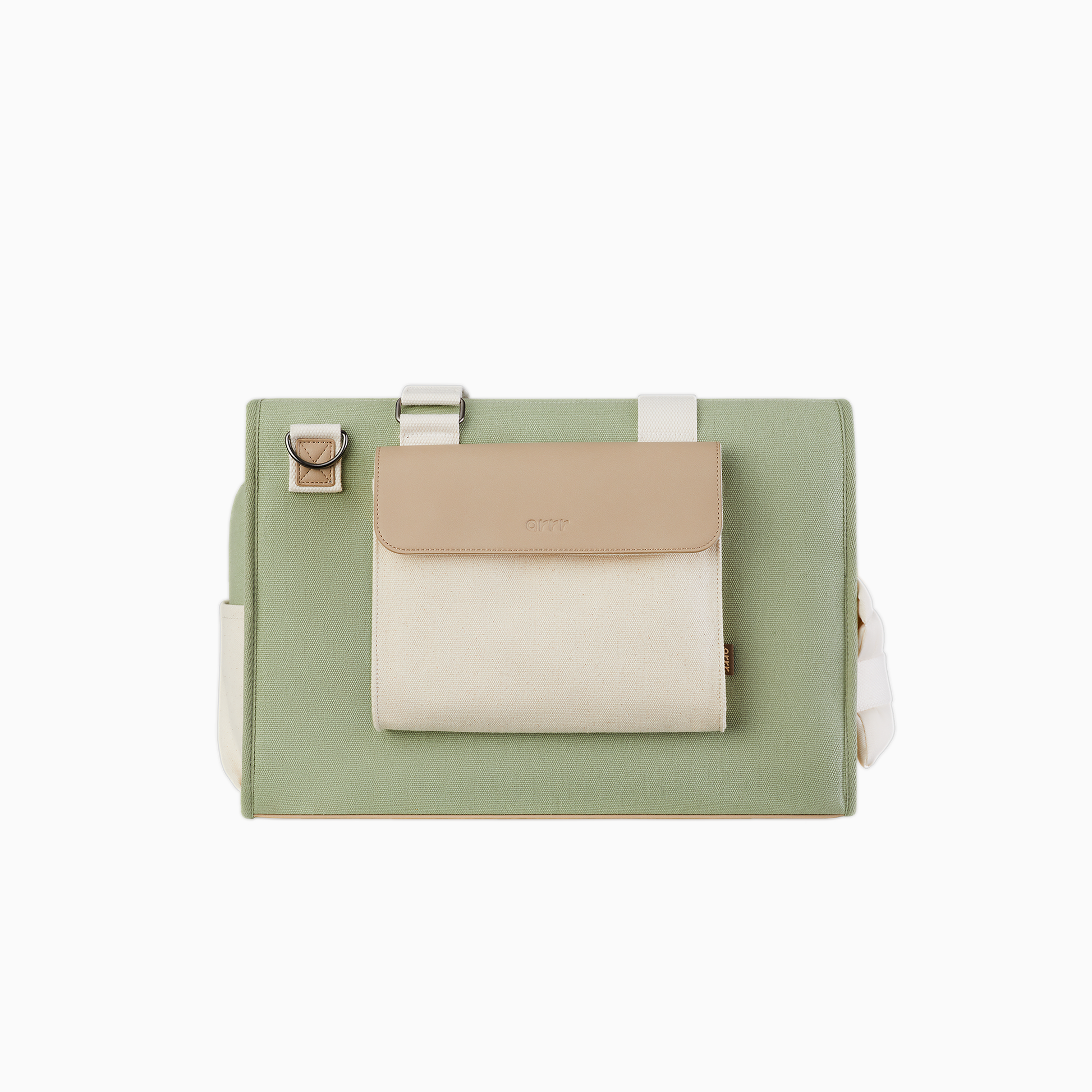 arrr Sunday Pet Bag (Pet Carrier) with dual use as an outgoing bag and portable cushion. Keep your pet safe and comfortable during outdoor activities. All in mesh design, several pockets, available to bring on public transportation. Pale Khaki color