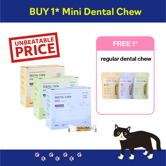 BUY Mini Dental Chew get a FREE Regular Packet Dental Chew